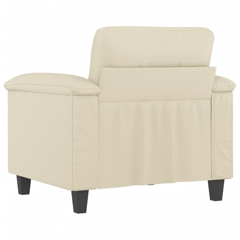 Fauteuil 60 cm kunstleer crèmekleurig