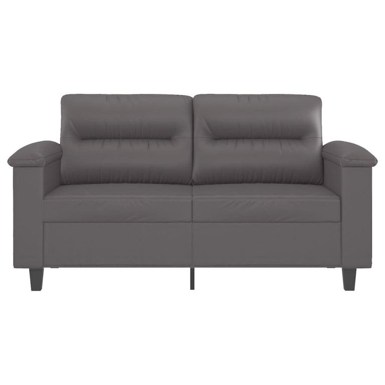 Tweezitsbank 120 cm kunstleer grijs