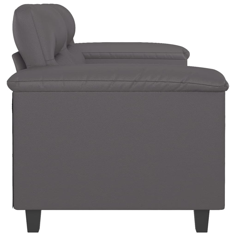 Tweezitsbank 120 cm kunstleer grijs