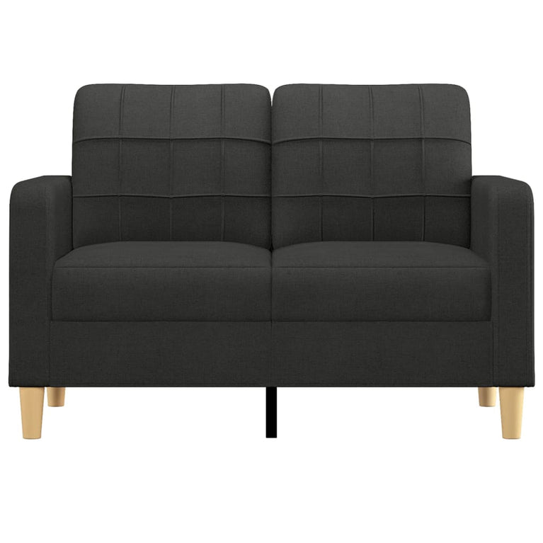 Tweezitsbank 120 cm stof zwart