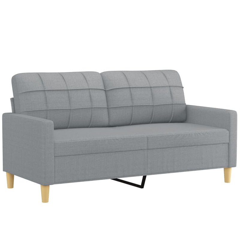 Tweezitsbank 140 cm stof lichtgrijs