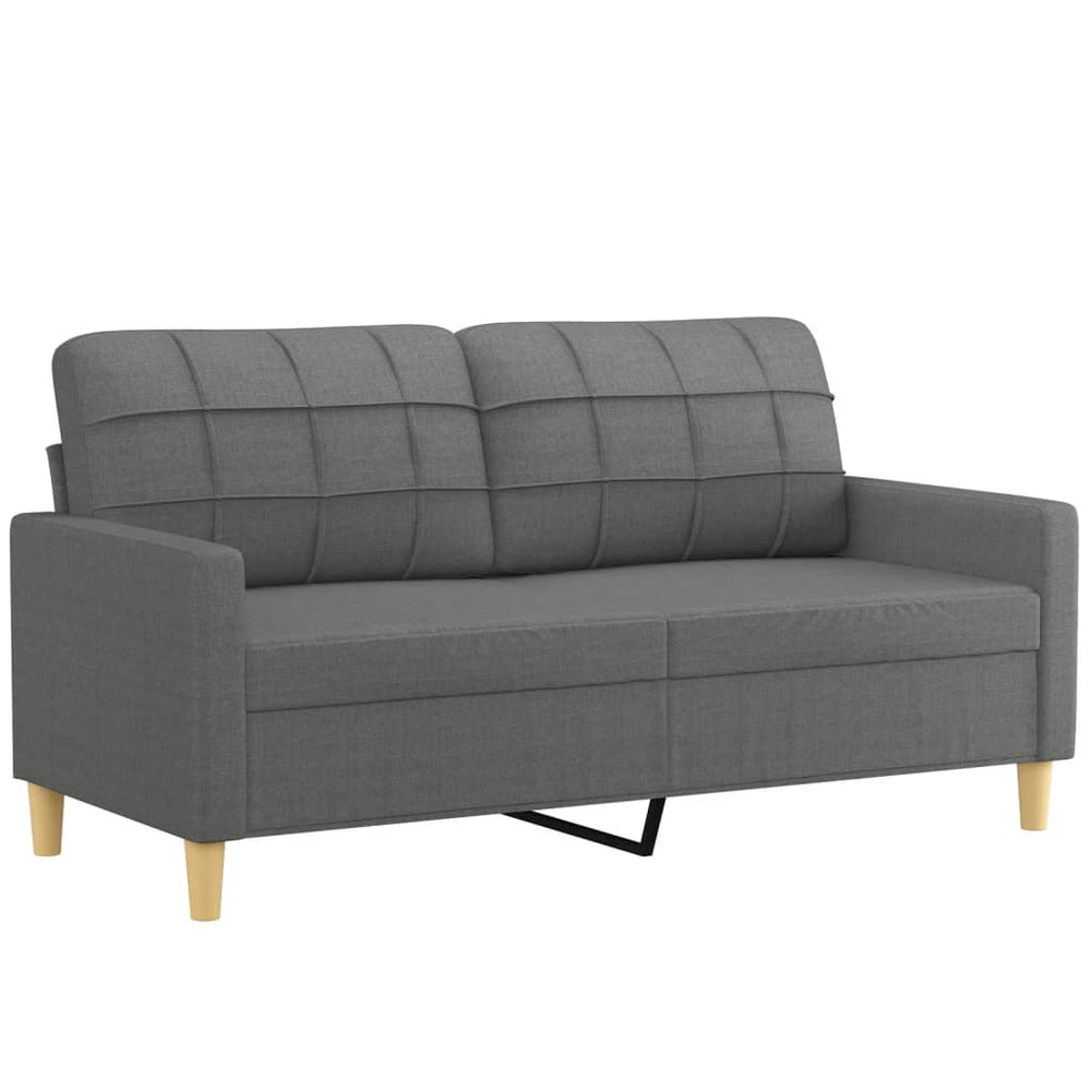 Tweezitsbank 140 cm stof donkergrijs MeubelReus