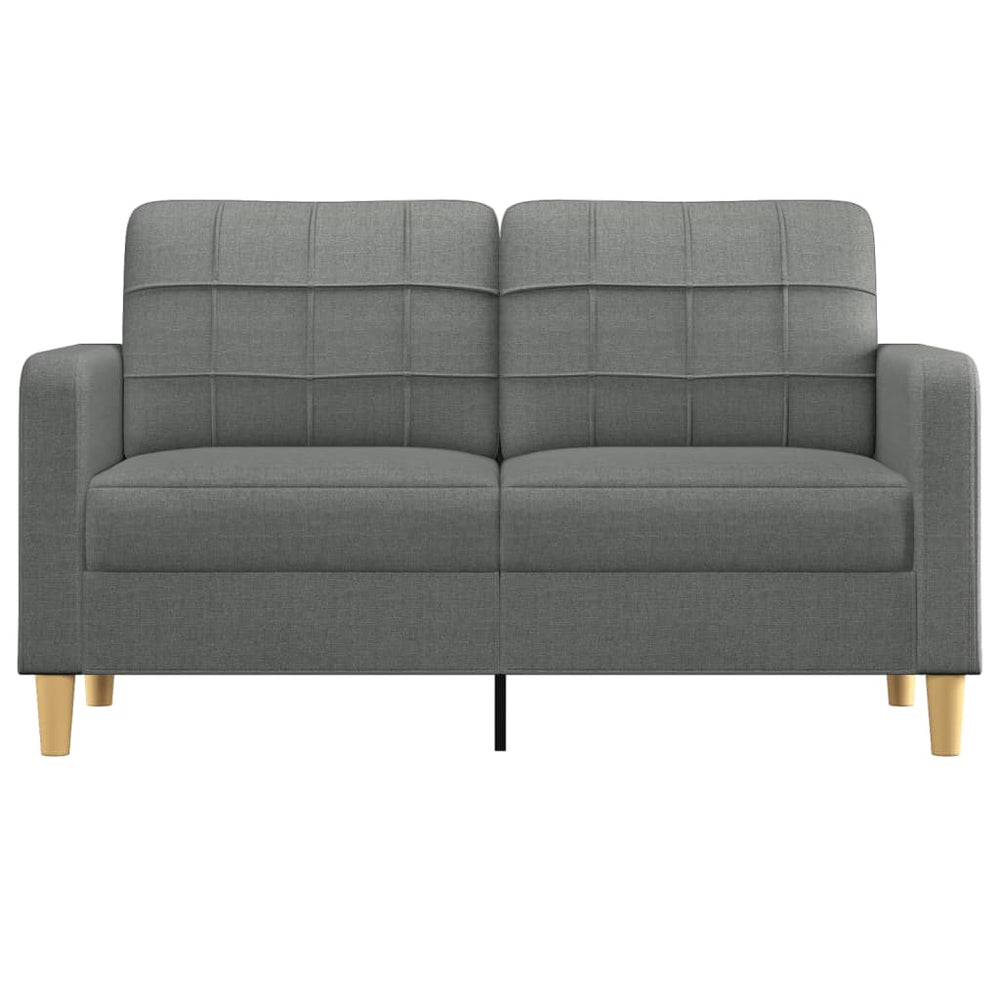 Tweezitsbank 140 cm stof donkergrijs MeubelReus