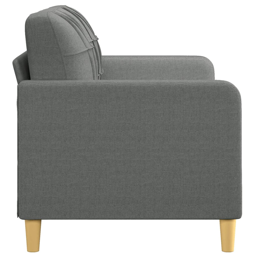 Tweezitsbank 140 cm stof donkergrijs MeubelReus