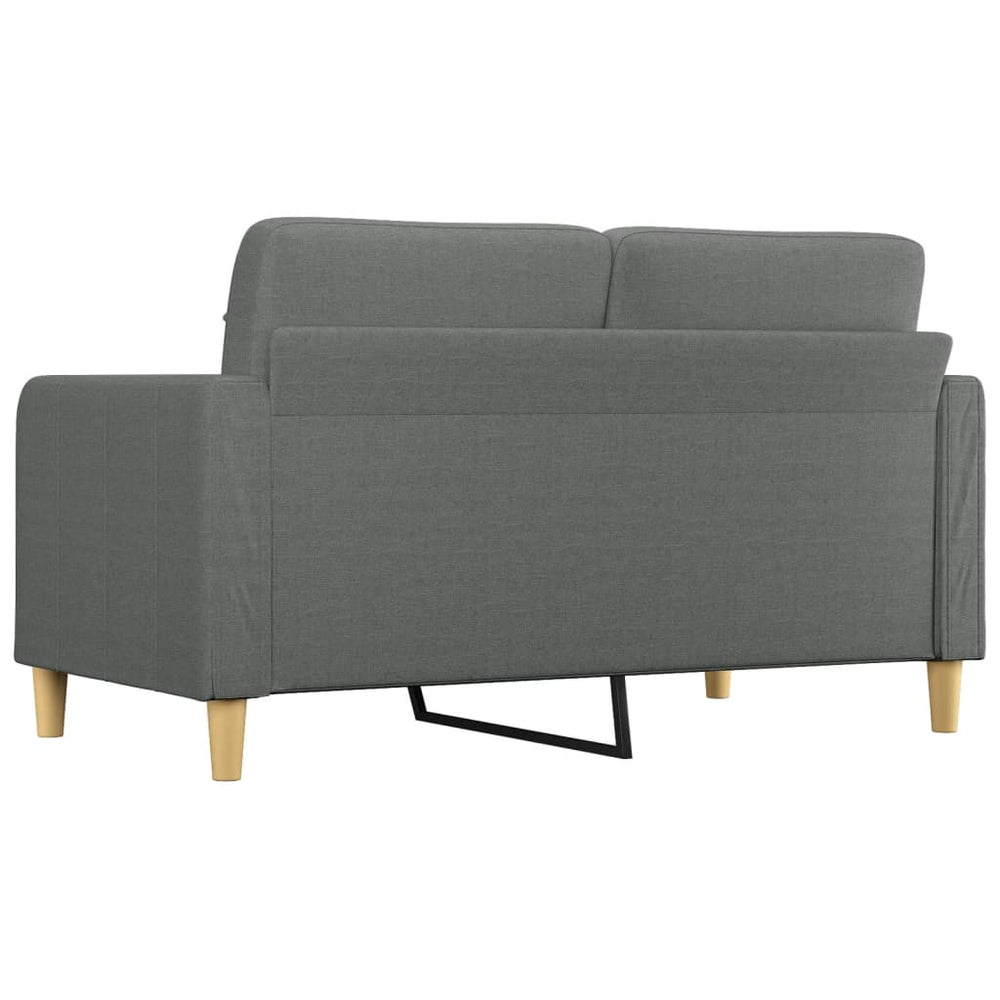 Tweezitsbank 140 cm stof donkergrijs MeubelReus