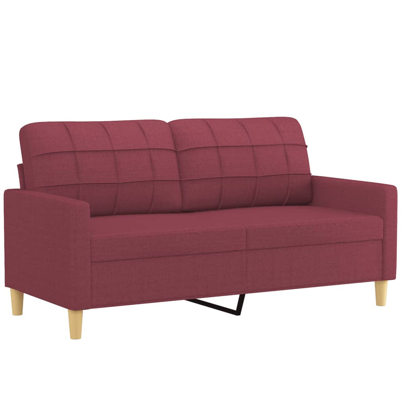 Tweezitsbank 140 cm stof wijnrood