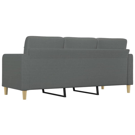 Driezitsbank 180 cm stof donkergrijs MeubelReus