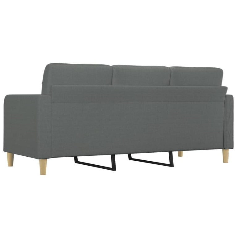 Driezitsbank 180 cm stof donkergrijs MeubelReus