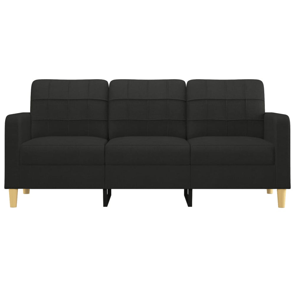 Driezitsbank 180 cm stof zwart MeubelReus