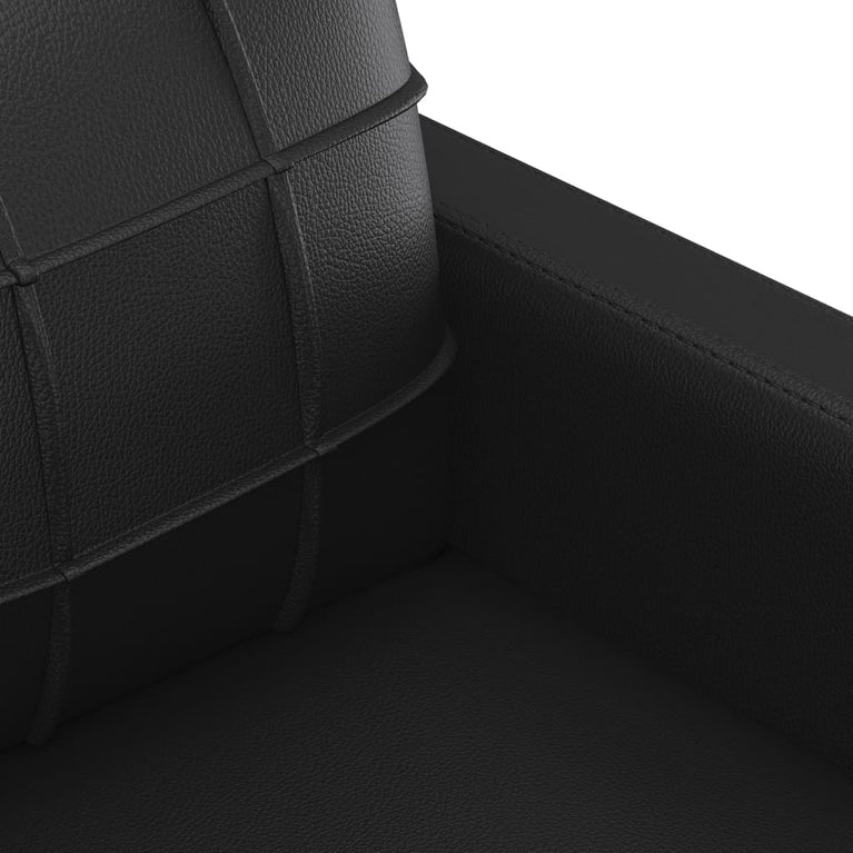 Fauteuil 60 cm kunstleer zwart