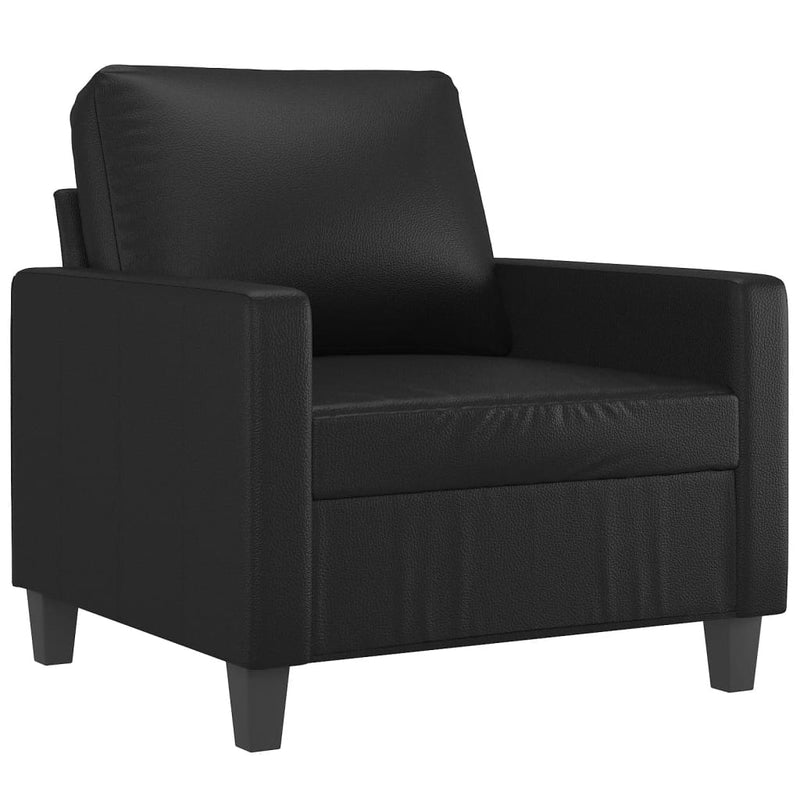 Fauteuil 60 cm kunstleer zwart MeubelReus