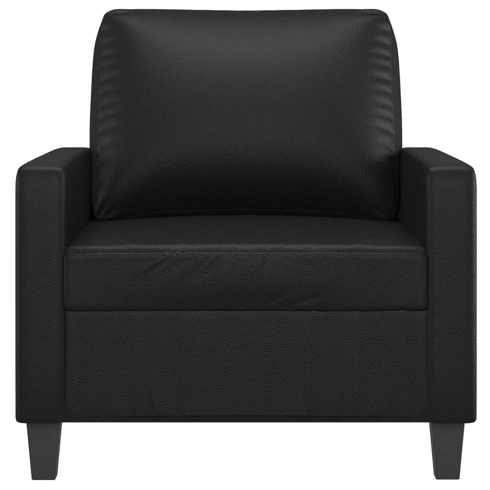 Fauteuil 60 cm kunstleer zwart MeubelReus