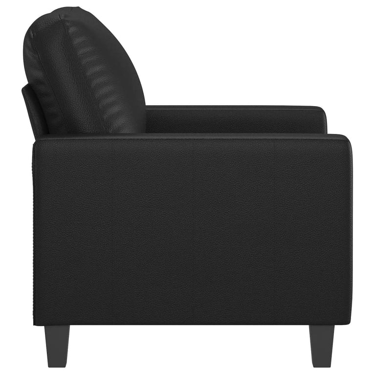 Fauteuil 60 cm kunstleer zwart MeubelReus