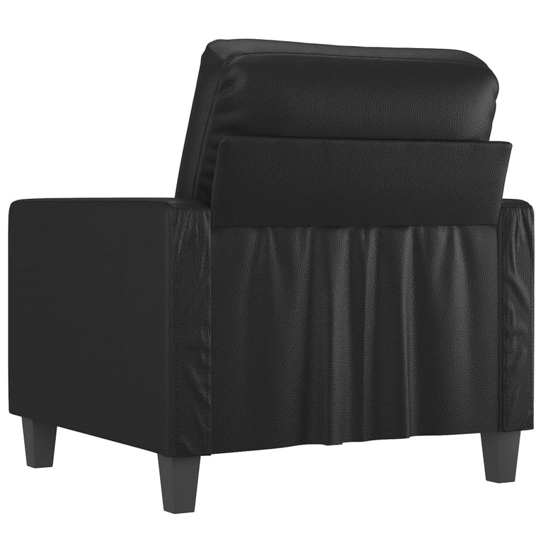 Fauteuil 60 cm kunstleer zwart MeubelReus