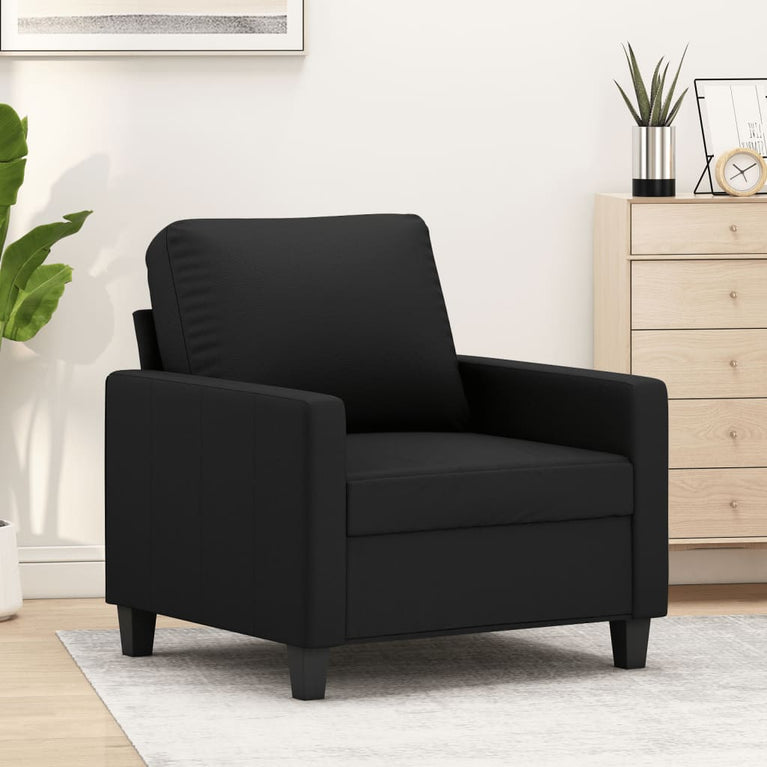Fauteuil 60 cm kunstleer zwart MeubelReus