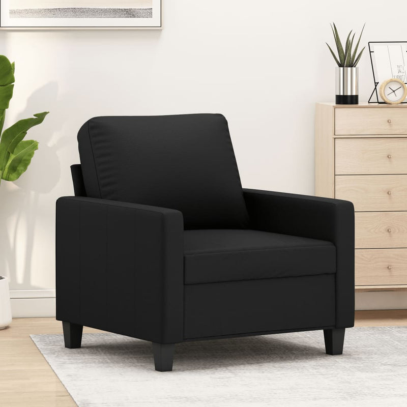 Fauteuil 60 cm kunstleer zwart MeubelReus