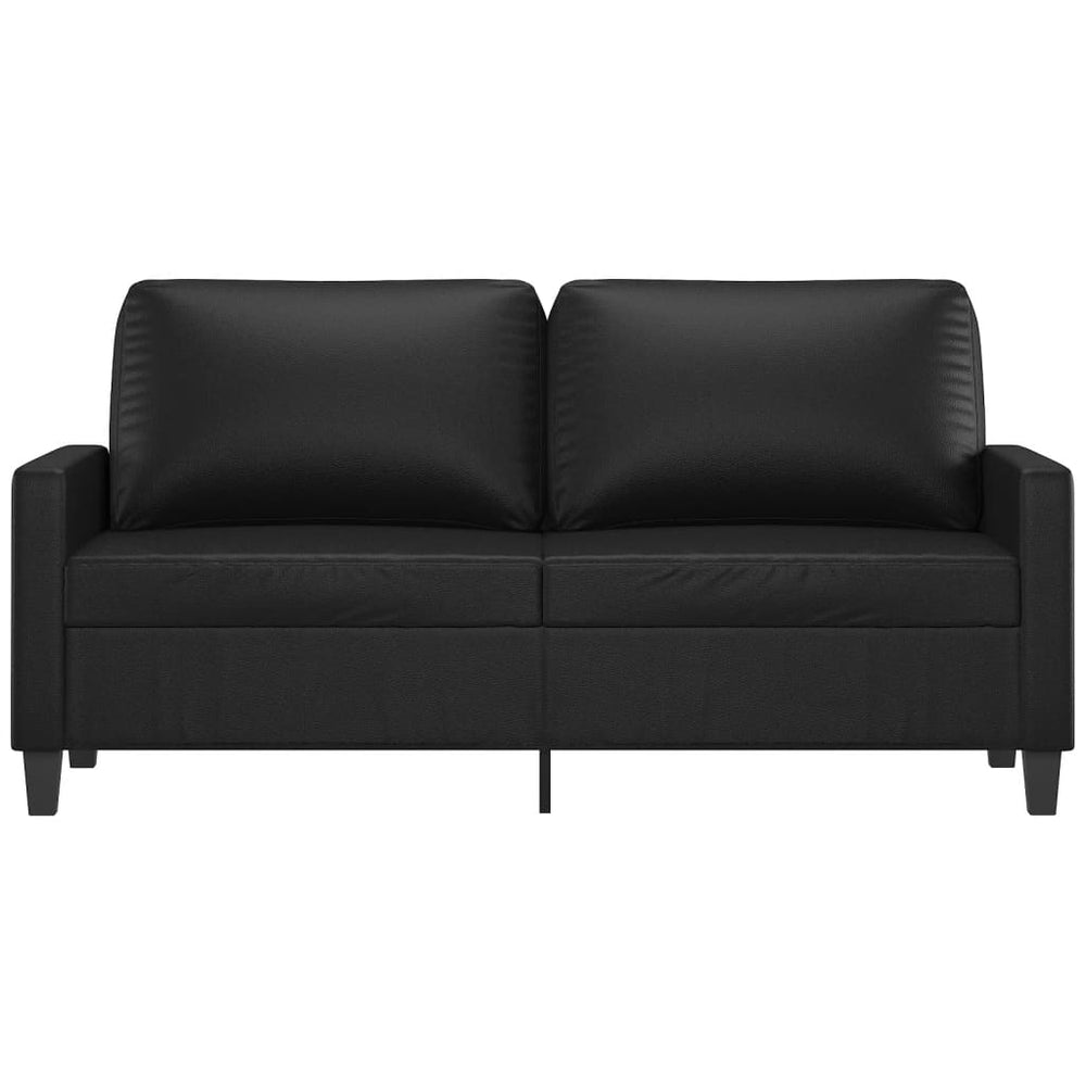 Tweezitsbank 140 cm kunstleer zwart MeubelReus