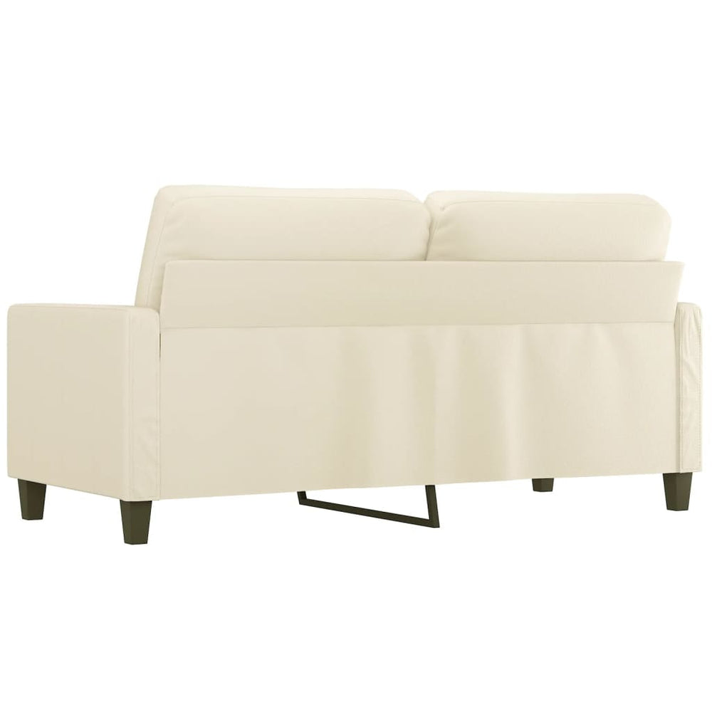 Tweezitsbank 140 cm kunstleer crèmekleurig MeubelReus