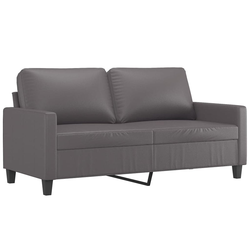 Tweezitsbank 140 cm kunstleer grijs MeubelReus