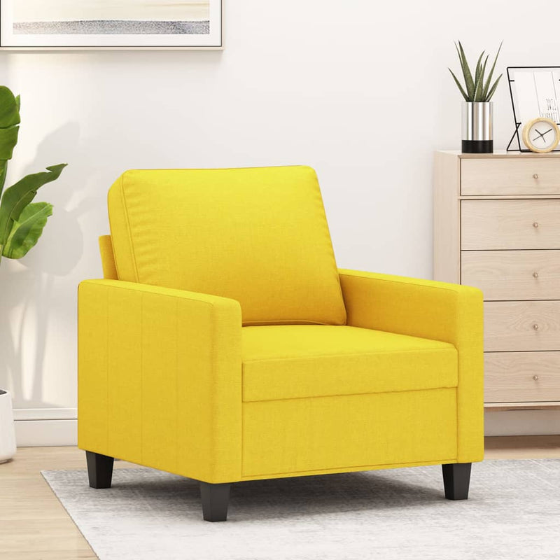 Fauteuil 60 cm stof lichtgeel MeubelReus