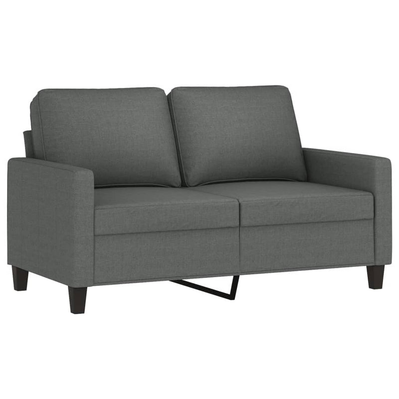 Tweezitsbank 120 cm stof donkergrijs