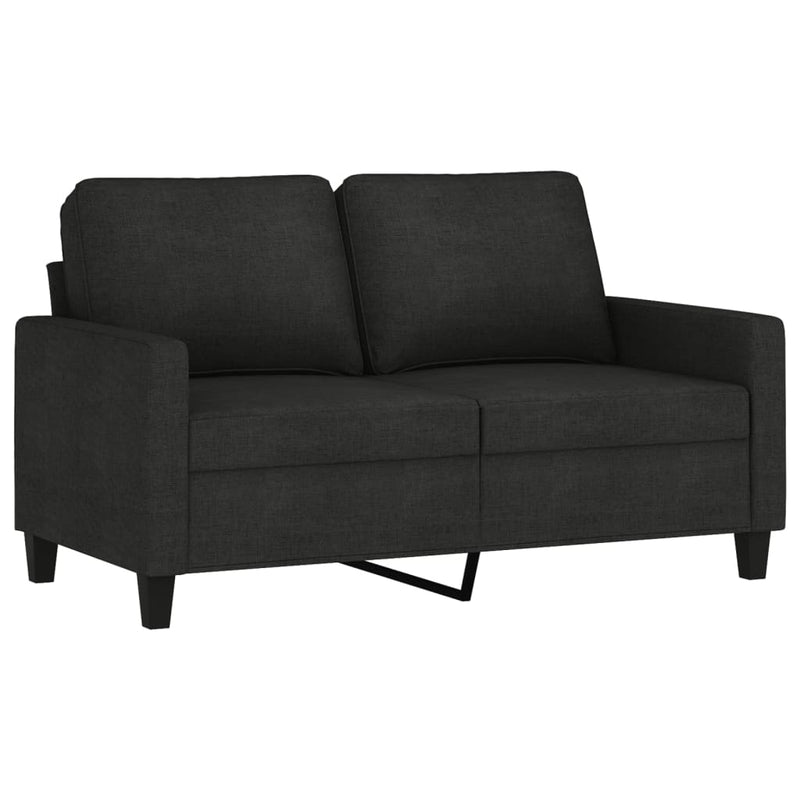Tweezitsbank 120 cm stof zwart