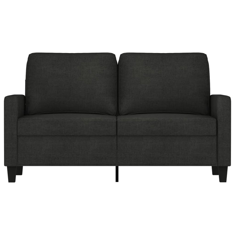 Tweezitsbank 120 cm stof zwart