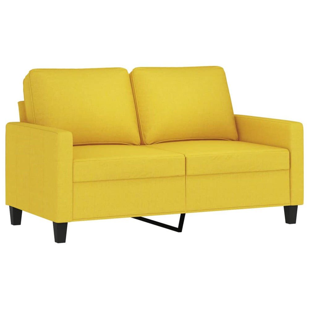 Tweezitsbank 120 cm stof lichtgeel MeubelReus