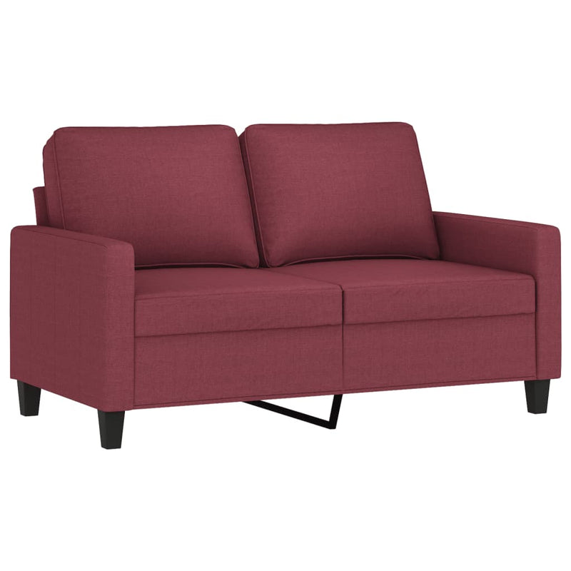 Tweezitsbank 120 cm stof wijnrood MeubelReus
