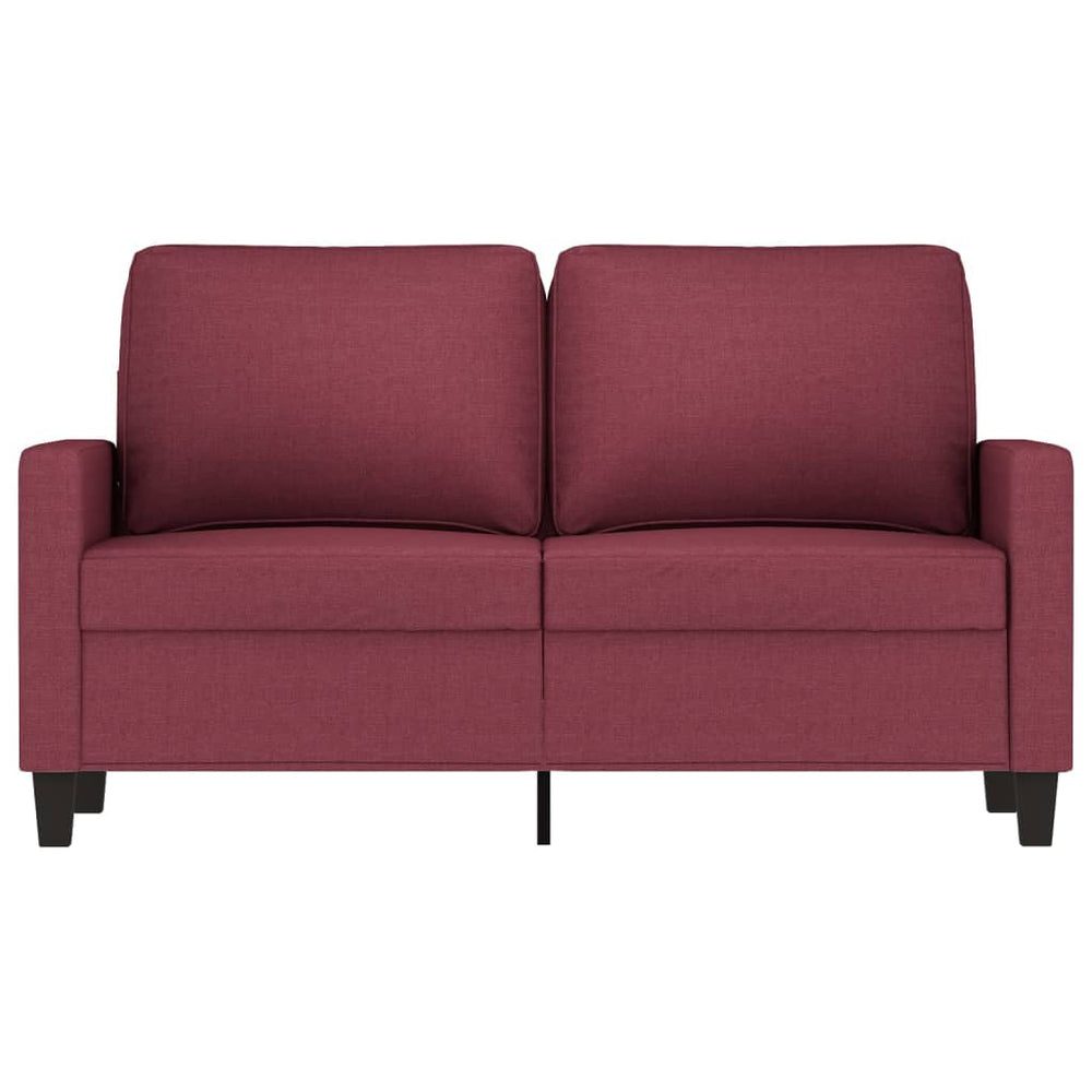 Tweezitsbank 120 cm stof wijnrood MeubelReus