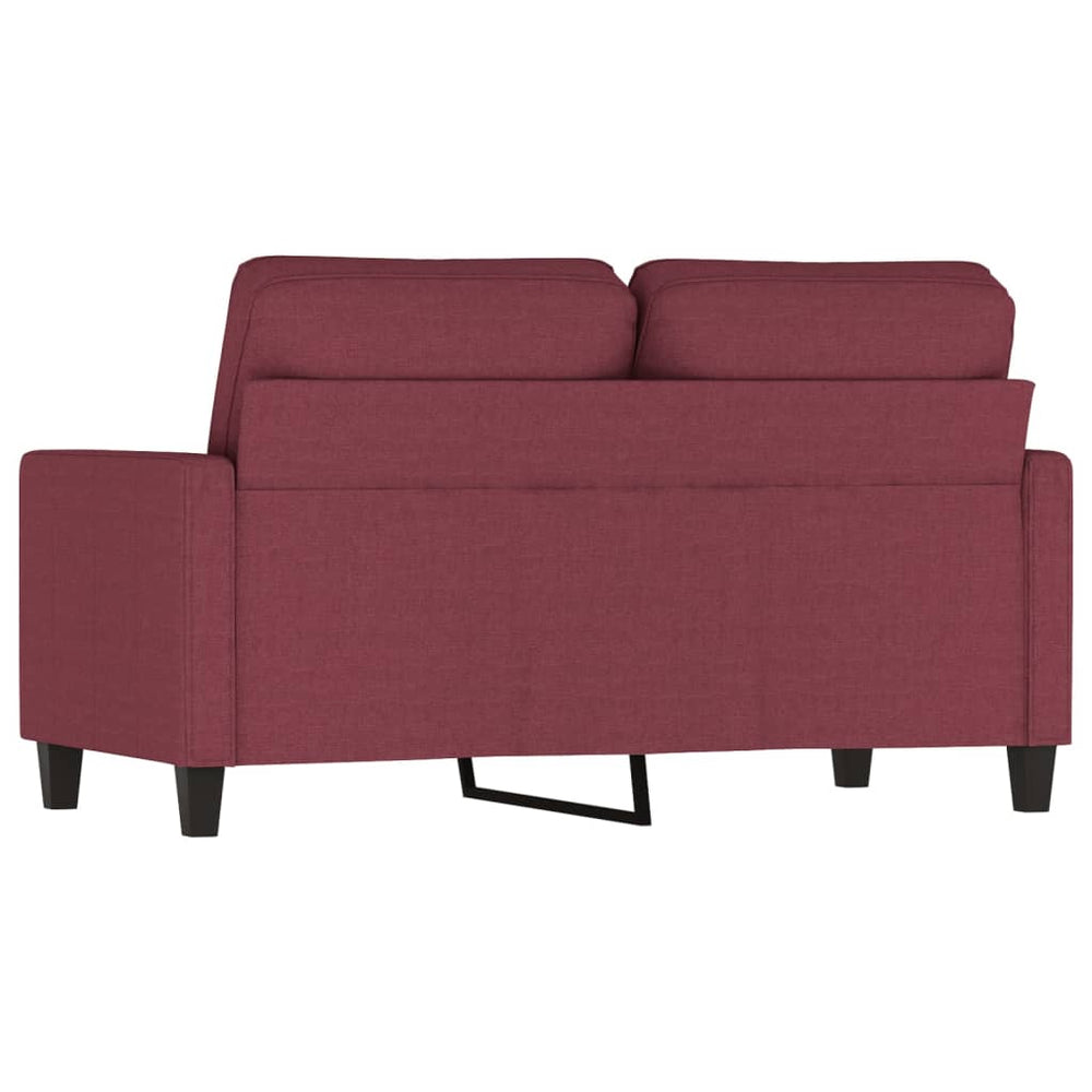 Tweezitsbank 120 cm stof wijnrood MeubelReus