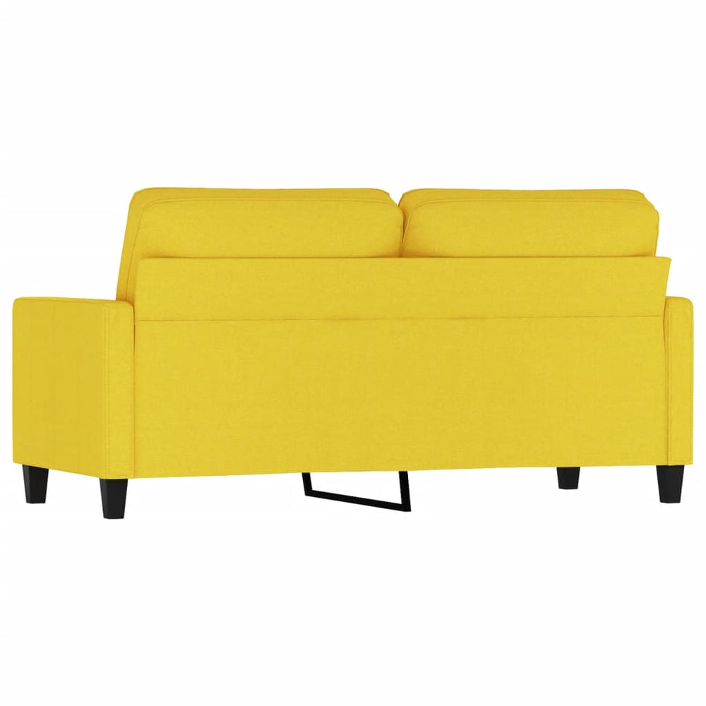 Tweezitsbank 140 cm stof lichtgeel MeubelReus