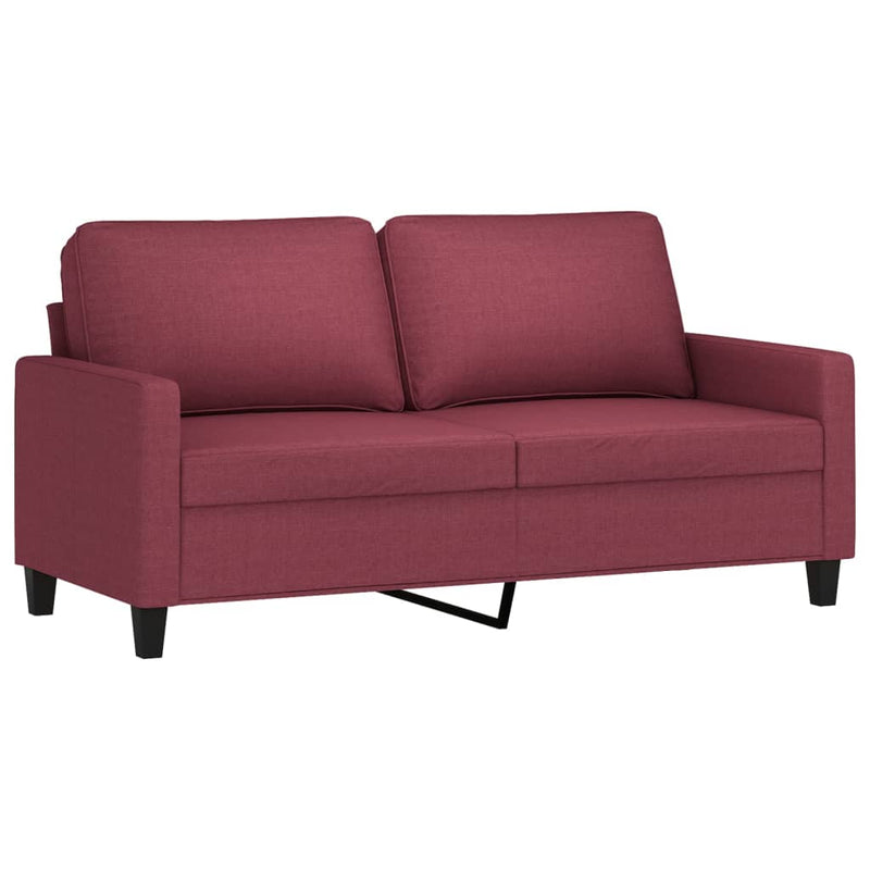Tweezitsbank 140 cm stof wijnrood MeubelReus