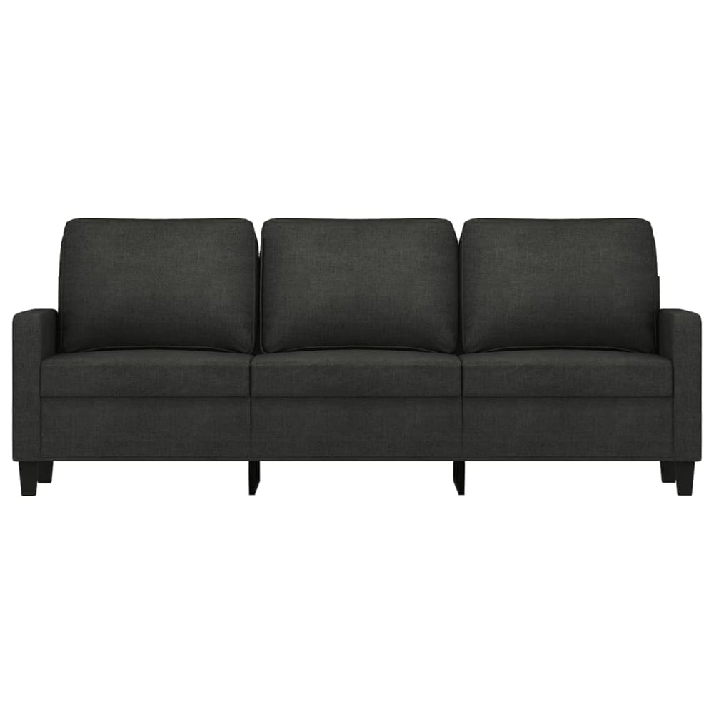 Driezitsbank 180 cm stof zwart MeubelReus