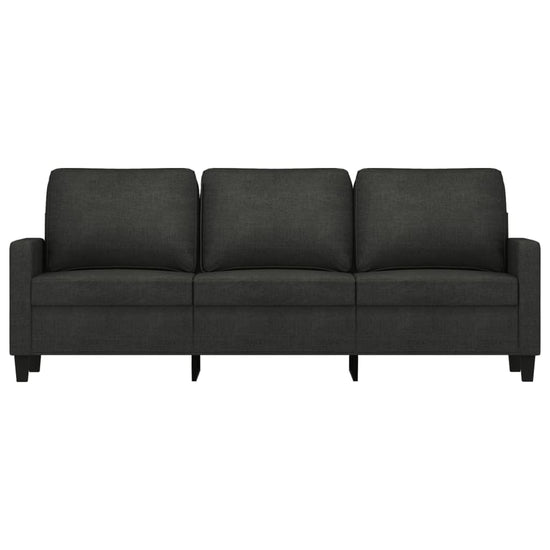 Driezitsbank 180 cm stof zwart MeubelReus