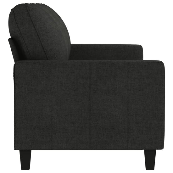 Driezitsbank 180 cm stof zwart MeubelReus