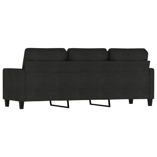 Driezitsbank 180 cm stof zwart MeubelReus