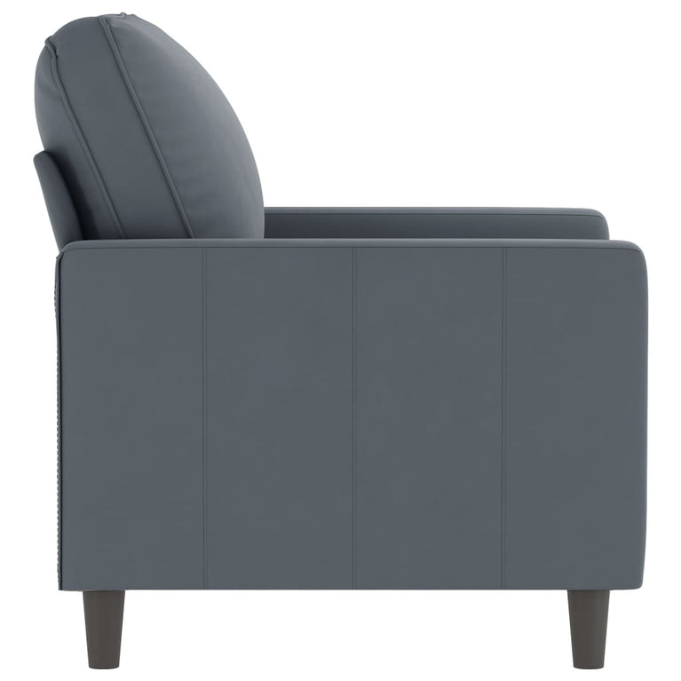 Fauteuil 60 cm fluweel donkergrijs