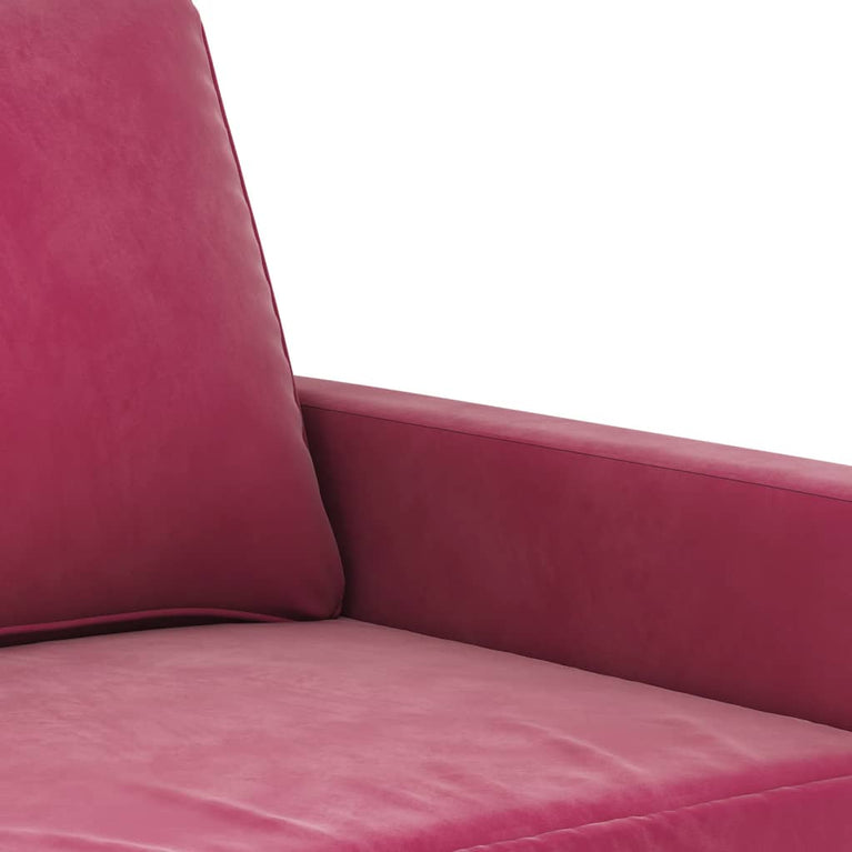 Fauteuil 60 cm fluweel wijnrood