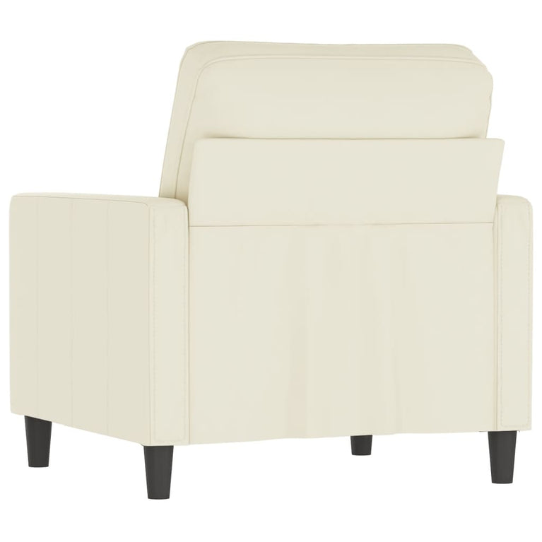 Fauteuil 60 cm fluweel crèmekleurig