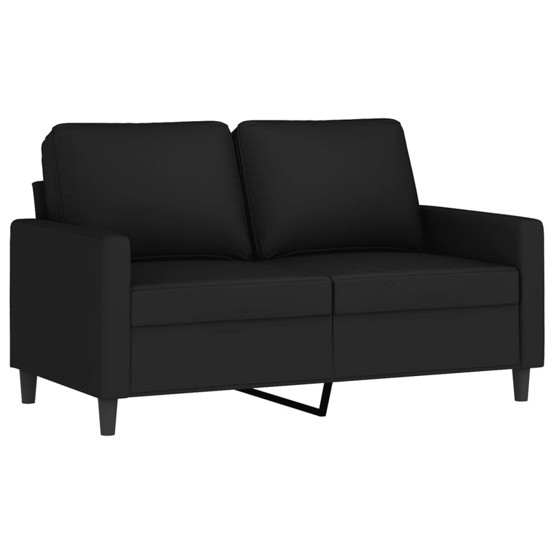Tweezitsbank 120 cm fluweel zwart