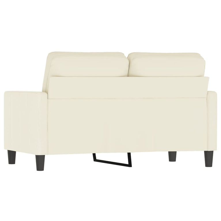 Tweezitsbank 120 cm fluweel crèmekleurig