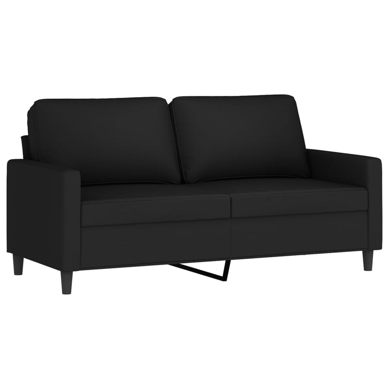 Tweezitsbank 140 cm fluweel zwart