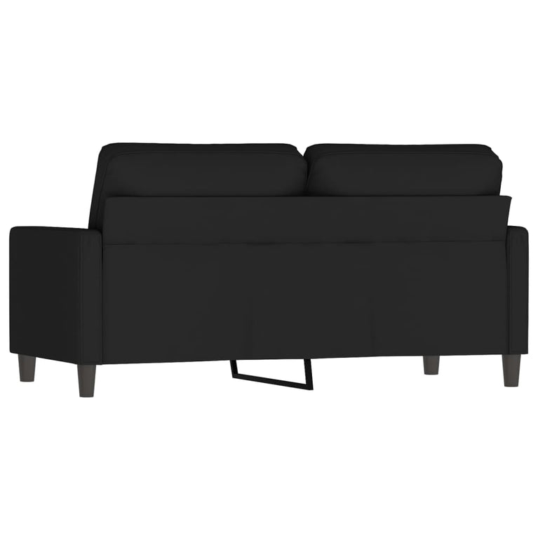 Tweezitsbank 140 cm fluweel zwart