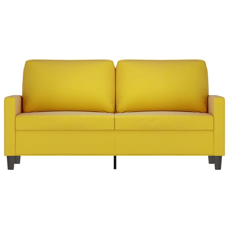 Tweezitsbank 140 cm fluweel geel