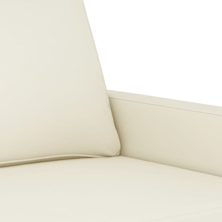 Tweezitsbank 140 cm fluweel crèmekleurig