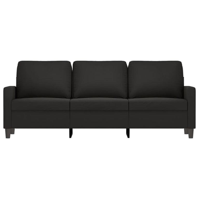 Driezitsbank 180 cm fluweel zwart