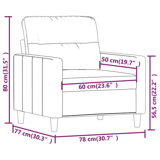 Fauteuil 60 cm stof crèmekleurig MeubelReus