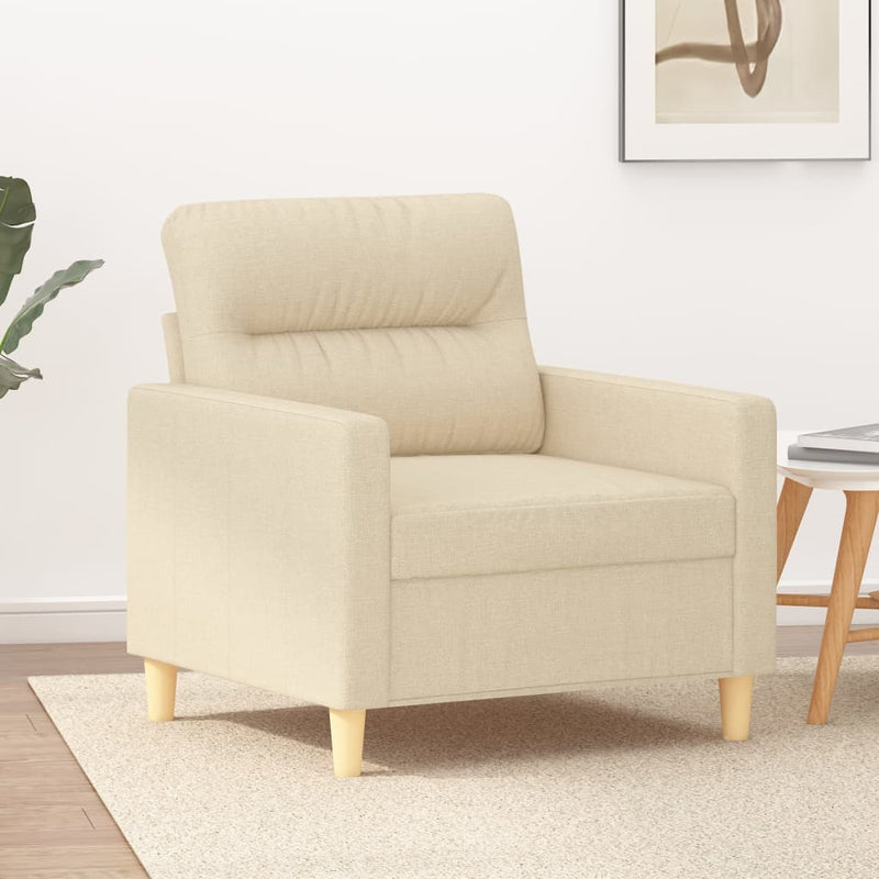 Fauteuil 60 cm stof crèmekleurig MeubelReus
