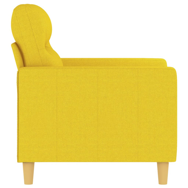 Fauteuil 60 cm stof lichtgeel MeubelReus